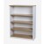 Medium Open Bookcase Logan 1200 - Oak over White 