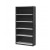 Open Bookcase 1800H White Charcoal 