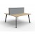 Eternity Profile Legs Double Desk 1800 With Screen