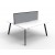 Eternity Profile Legs Double Desk 1500 With Screen