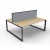 Infinity Loop Profile Double Desk 1500 With Screen