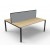 Deluxe Infinity Profile Double Desk 1800 With Screen