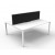 Deluxe Infinity Profile Double Desk 1500 With Screen