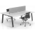 Edge Metal Frame Double Desk 1500 - Many Options
