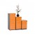 3 Drawer Filing Cabinet Cherry - 3 Colours