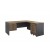 Corner Workstation With 4 Piece Package - Regal Walnut