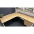 Premium 2 Piece Radial Corner Workstation 1800 - Virginia Walnut