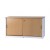 Premium Sliding Door Credenza OAK Over White - 3 Sizes