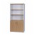 Half Door Stationery Cupboard 1800H - Oak over White