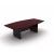 Boardroom Table Boat Shape Bold Redwood - 5 Colour Options