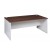 Open Slab Desk 1800 x 900 - Casnan Walnut Over White 