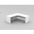 Radial Corner 2 Piece Workstation - 5 Colours
