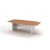 Walnut Boat Shape Boardroom Table 2400W - 3 Colours