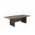 Walnut Boat Shape Boardroom Table 2400W - 3 Colours