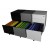 Steelco Trimline Metal Mobile Pedestal 3 Drawers - 3 Colours