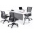 Vee L-Shaped Corner Workstation 1500 - Check Stock